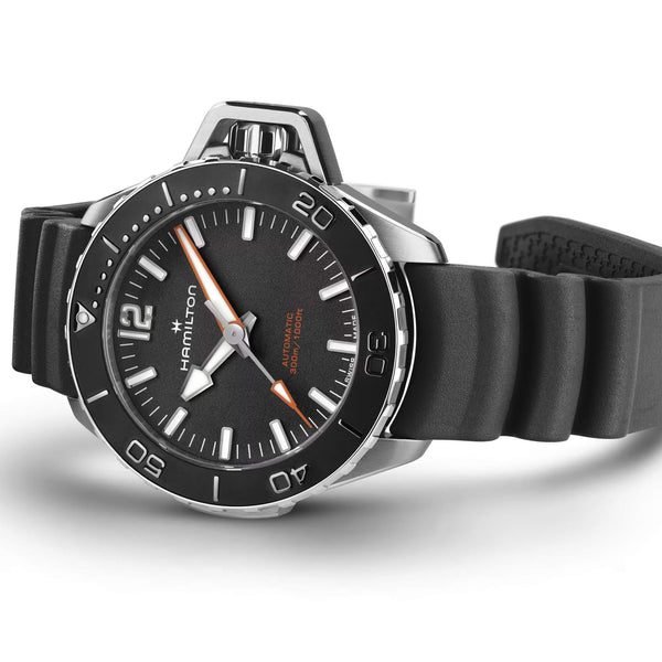 Hamilton 漢米爾頓卡其海軍 Frogman 蛙人300米潛水錶 41mm H77455330