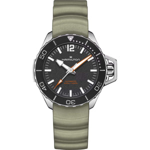 Hamilton 漢米爾頓卡其海軍 Frogman 蛙人300米潛水錶 41mm H77455331