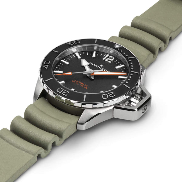 Hamilton 漢米爾頓卡其海軍 Frogman 蛙人300米潛水錶 41mm H77455331