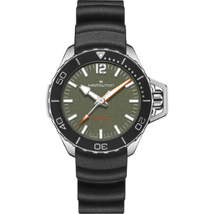 Hamilton 漢米爾頓卡其海軍 Frogman 蛙人300米潛水錶 41mm H77455360