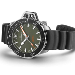 Hamilton 漢米爾頓卡其海軍 Frogman 蛙人300米潛水錶 41mm H77455360