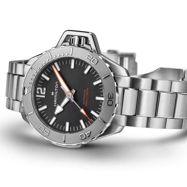 Hamilton 漢米爾頓卡其海軍 Frogman 蛙人300米潛水錶 41mm H77485130