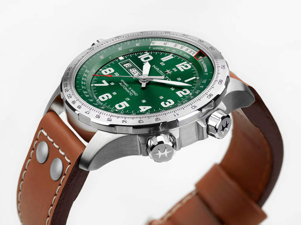 Hamilton 漢米爾頓卡其航空系列  X-Wind 星期日期顯示飛行自動腕錶 45mm H77735560