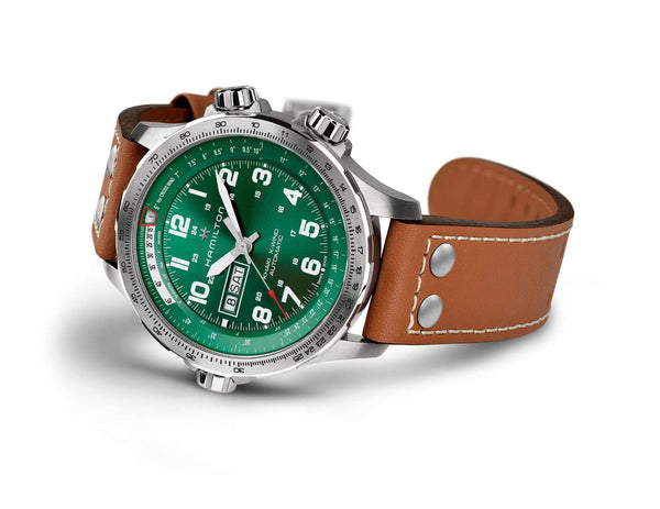 Hamilton 漢米爾頓卡其航空系列  X-Wind 星期日期顯示飛行自動腕錶 45mm H77735560