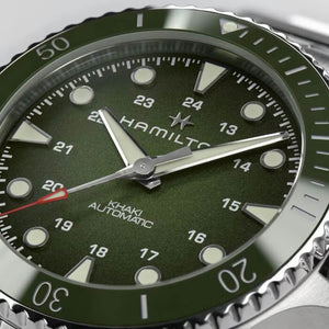 Hamilton 漢米爾頓 Khaki Navy Scuba 漸層綠陶瓷圈潛水錶 43mm H82525160