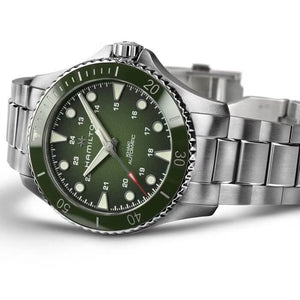 Hamilton 漢米爾頓 Khaki Navy Scuba 漸層綠陶瓷圈潛水錶 43mm H82525160