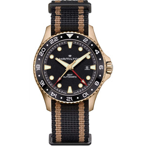 Hamilton 漢米爾頓 Khaki Navy 卡其海軍系列 Scuba GMT兩地時區自動上鍊青銅腕錶 43mm H82565930