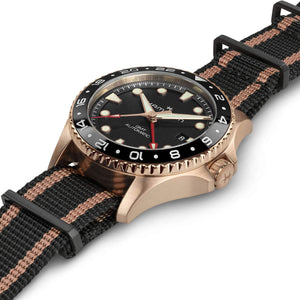 Hamilton 漢米爾頓 Khaki Navy 卡其海軍系列 Scuba GMT兩地時區自動上鍊青銅腕錶 43mm H82565930