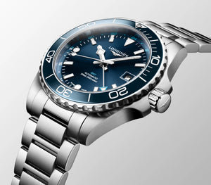 LONGINES 浪琴 HydroConquest GMT深海征服者系列兩地時間浪鬼陶瓷潛水機械錶 41mm L37904966 - 新萬國鐘錶