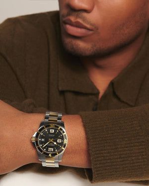 LONGINES 浪琴 Hydroconquest 深海者征服系列黃色PVD不銹鋼自動腕錶 41mm L37423567 - 新萬國鐘錶