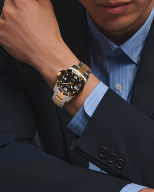 LONGINES 浪琴 Hydroconquest 深海者征服系列黃色PVD不銹鋼自動腕錶 41mm L37423567 - 新萬國鐘錶