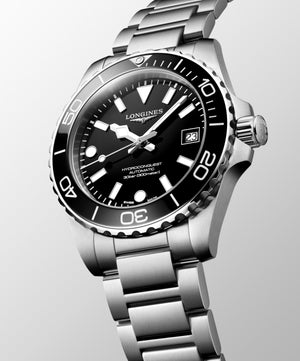 LONGINES 浪琴 HydroConquest 深海征服者系列浪鬼陶瓷潛水機械錶 39mm L37794566 - 新萬國鐘錶