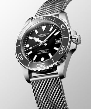 LONGINES 浪琴 HydroConquest 深海征服者系列浪鬼陶瓷潛水機械錶 39mm L37794706 - 新萬國鐘錶