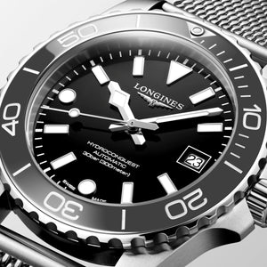 LONGINES 浪琴 HydroConquest 深海征服者系列浪鬼陶瓷潛水機械錶 39mm L37794706 - 新萬國鐘錶
