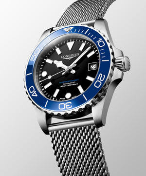 LONGINES 浪琴 HydroConquest 深海征服者系列浪鬼陶瓷潛水機械錶 39mm L37794906 - 新萬國鐘錶
