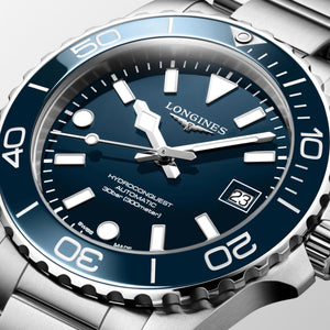 LONGINES 浪琴 HydroConquest 深海征服者系列浪鬼陶瓷潛水機械錶 39mm L37794966 - 新萬國鐘錶