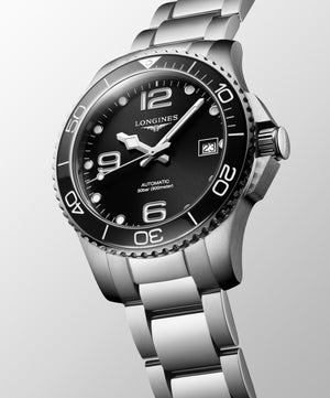 LONGINES 浪琴 Hydroconquest 深海征服者系列浪鬼陶瓷潛水機械錶 39mm L37804566 - 新萬國鐘錶
