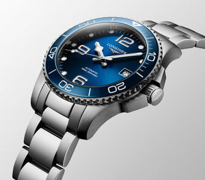 LONGINES 浪琴 Hydroconquest 深海征服者系列浪鬼陶瓷潛水機械錶 39mm L37804966 - 新萬國鐘錶