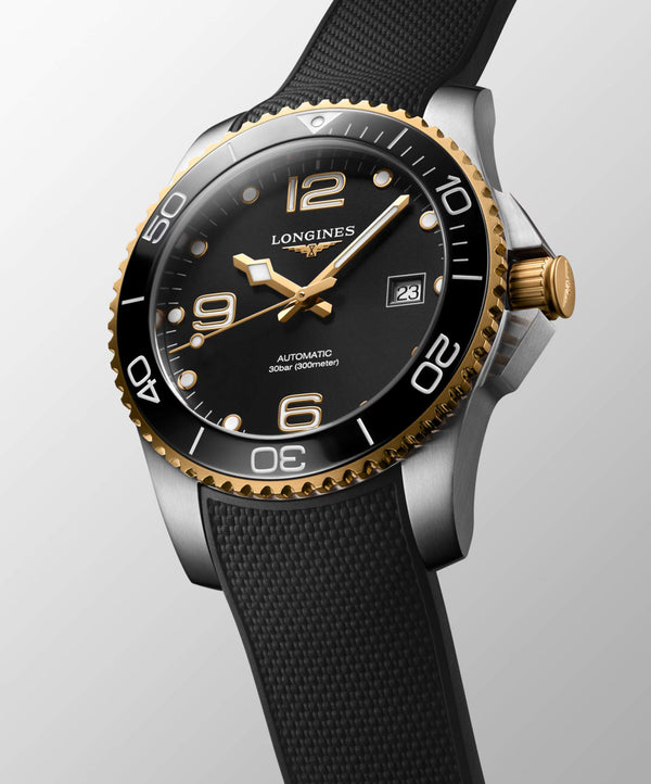 LONGINES 浪琴 HydroConquest 深海征服者系列浪鬼陶瓷潛水機械錶 41mm L37813569 黑金