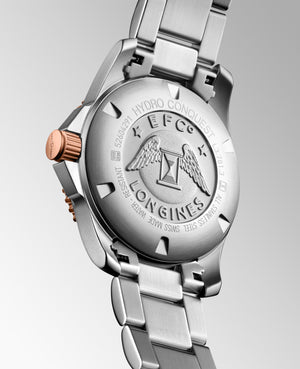 LONGINES 浪琴 HydroConquest 深海征服者系列玫瑰金PVD浪鬼陶瓷潛水機械錶 41mm L37813787 - 新萬國鐘錶