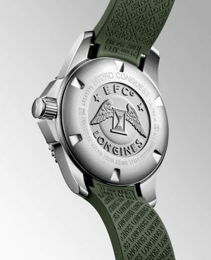 LONGINES 浪琴 HydroConquest 深海征服者系列浪鬼陶瓷潛水機械錶 43mm L37824069 綠面 - 新萬國鐘錶
