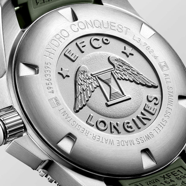 LONGINES 浪琴 HydroConquest 深海征服者系列浪鬼陶瓷潛水機械錶 43mm L37824069 綠面