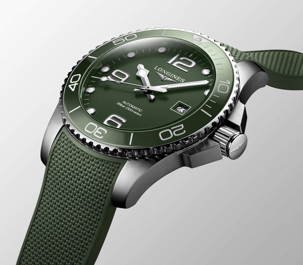 LONGINES 浪琴 HydroConquest 深海征服者系列浪鬼陶瓷潛水機械錶 43mm L37824069 綠面