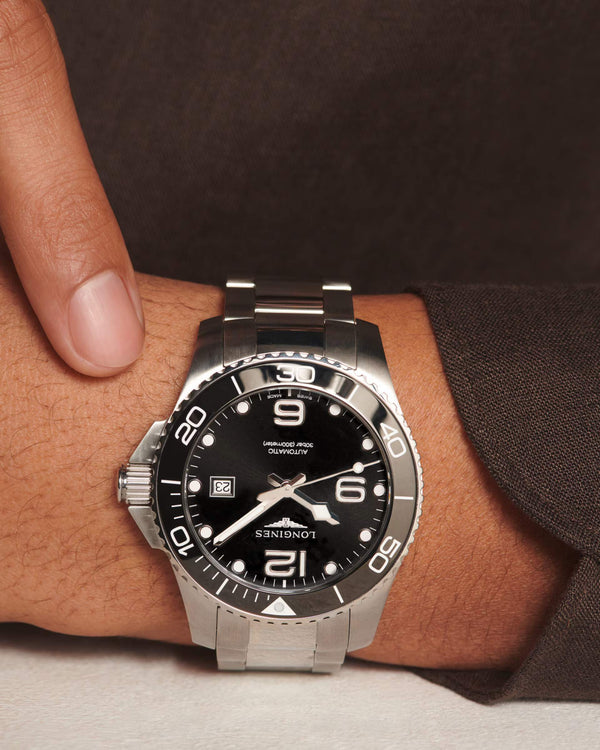 LONGINES 浪琴深海征服者系列浪鬼陶瓷潛水機械錶 43mm L37824566 - 新萬國鐘錶