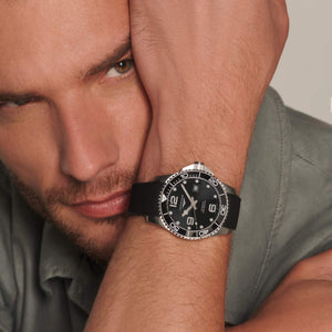 LONGINES 浪琴深海征服者系列浪鬼陶瓷潛水機械錶 43mm L37824569 - 新萬國鐘錶