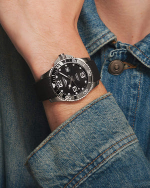 LONGINES 浪琴深海征服者系列浪鬼陶瓷潛水機械錶 43mm L37824569 - 新萬國鐘錶