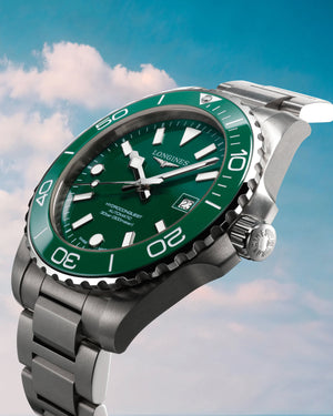 LONGINES 浪琴 HydroConquest 深海征服者系列浪鬼陶瓷潛水機械錶 42mm L37884066 - 新萬國鐘錶