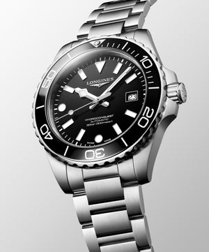 LONGINES 浪琴 HydroConquest 深海征服者系列浪鬼陶瓷潛水機械錶 42mm L37884566 - 新萬國鐘錶