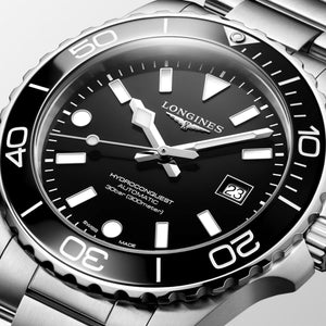 LONGINES 浪琴 HydroConquest 深海征服者系列浪鬼陶瓷潛水機械錶 42mm L37884566 - 新萬國鐘錶