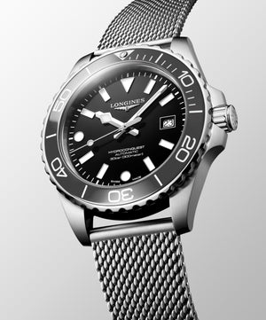 LONGINES 浪琴 HydroConquest 深海征服者系列浪鬼陶瓷潛水機械錶 42mm L37884706 - 新萬國鐘錶