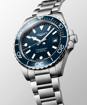 LONGINES 浪琴 HydroConquest 深海征服者系列浪鬼陶瓷潛水機械錶 42mm L37884966 - 新萬國鐘錶