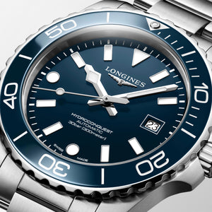 LONGINES 浪琴 HydroConquest 深海征服者系列浪鬼陶瓷潛水機械錶 42mm L37884966 - 新萬國鐘錶