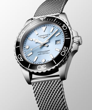LONGINES 浪琴 HydroConquest 深海征服者系列浪鬼陶瓷潛水機械錶 42mm L37884996 - 新萬國鐘錶