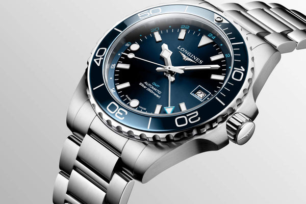 LONGINES 浪琴 HydroConquest GMT深海征服者系列兩地時間浪鬼陶瓷潛水機械錶 41mm L37904966