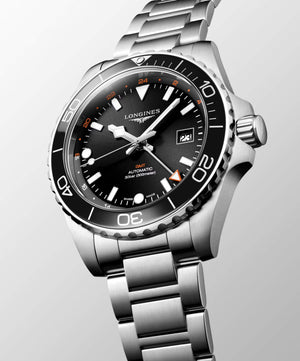 LONGINES 浪琴 HydroConquest GMT深海征服者系列兩地時間浪鬼陶瓷潛水機械錶 43mm L38904566
