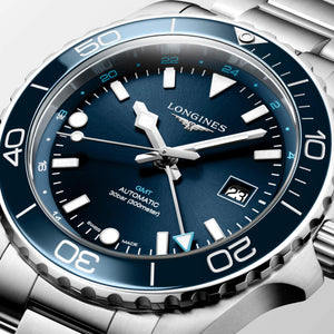LONGINES 浪琴 HydroConquest GMT深海征服者系列兩地時間浪鬼陶瓷潛水機械錶 43mm L38904966