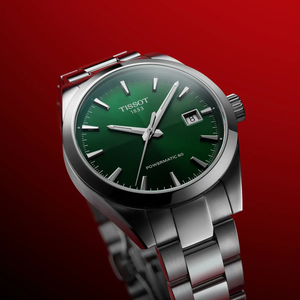 TISSOT 天梭 Gentleman 紳士系列80小時鈦游絲機械腕錶 38mm T1658071109100 - 新萬國鐘錶