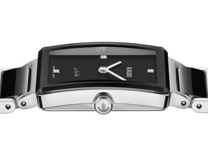 RADO 雷達錶 Integral精密陶瓷系列真鑽方形石英腕錶 23mm R20250712 - 新萬國鐘錶