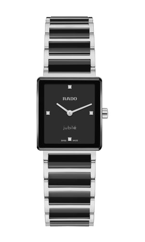 RADO 雷達錶 Integral精密陶瓷系列真鑽方形石英腕錶 23mm R20250712 - 新萬國鐘錶