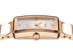 RADO 雷達錶 Integral精密陶瓷系列真鑽珍珠母貝方形石英腕錶 23mm R20251902 - 新萬國鐘錶
