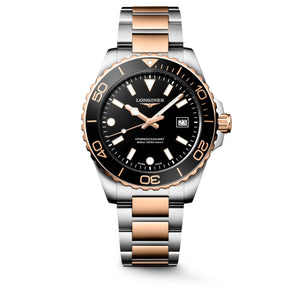 LONGINES 浪琴 HydroConquest 深海征服者系列浪鬼玫瑰金色PVD潛水300米石英錶 42mm L3.769.3.58.7