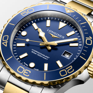 LONGINES 浪琴 HydroConquest 深海征服者系列浪鬼黃金色PVD潛水300米石英錶 42mm L3.769.3.96.7 - 新萬國鐘錶