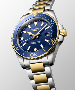 LONGINES 浪琴 HydroConquest 深海征服者系列浪鬼黃金色PVD潛水300米石英錶 42mm L3.769.3.96.7