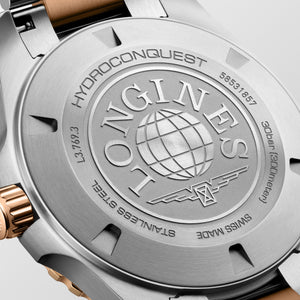 LONGINES 浪琴 HydroConquest 深海征服者系列浪鬼玫瑰金色PVD潛水300米石英錶 42mm L3.769.3.98.7