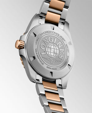 LONGINES 浪琴 HydroConquest 深海征服者系列浪鬼玫瑰金色PVD潛水300米石英錶 42mm L3.769.3.98.7