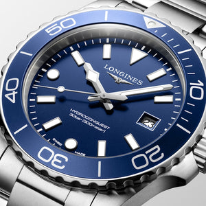 LONGINES 浪琴 HydroConquest 深海征服者系列浪鬼潛水300米石英錶 42mm L3.769.4.96.6 - 新萬國鐘錶
